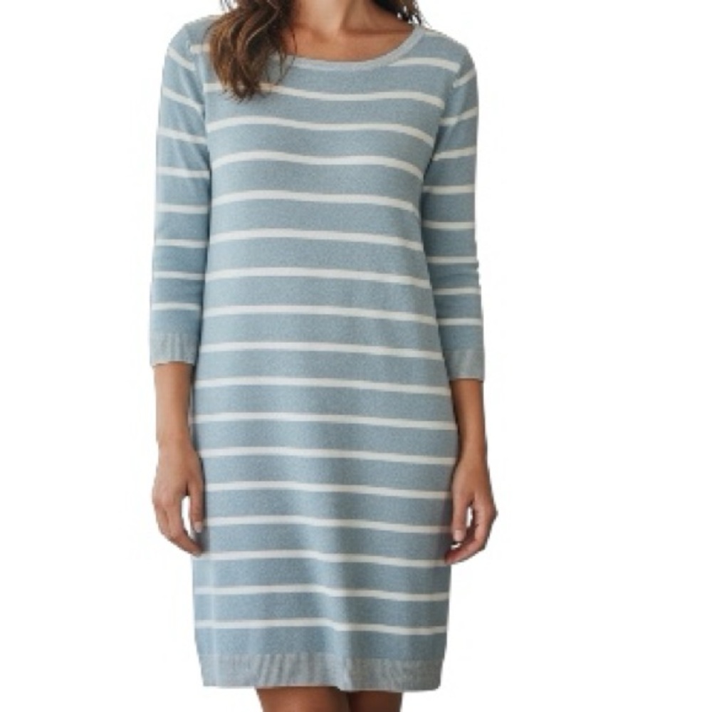 Cyrus Women’s Size M Striped Blue and White Sweater Tunic Dress